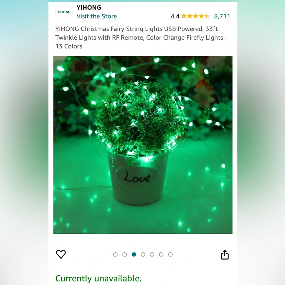 2 pack USB fairy string lights with remote and micro LEDs